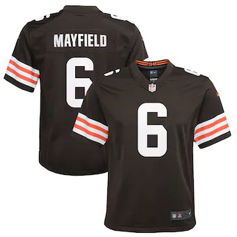 youth nike baker mayfield brown cleveland browns game playe